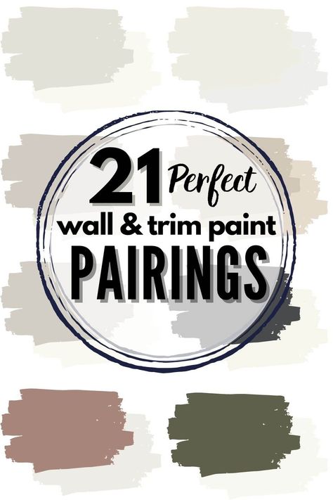 Wall And Trim Color Combinations, Light Walls Darker Trim, Farmhouse Trim, Best Wall Colors, Paint Trim, Trim Paint Color, Tan Walls, Wall Color Combination, Trim Paint