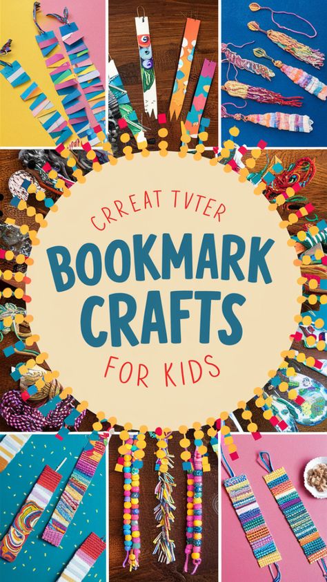 Bookmark crafts for kids are a fun and creative way to encourage reading. Using materials like paper, ribbons, and stickers, children can design personalized bookmarks. These easy-to-make projects foster creativity and make reading more enjoyable. Library Crafts For Kids, Diy Bookmarks Kids, Bookmark Crafts For Kids, Book Crafts For Kids, November Preschool Activities, Book Camp, Bookmarks Diy Kids, Club Story, School Bookmarks