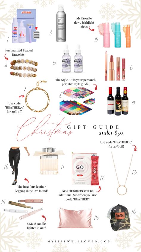 Gift Ideas Under $50 Busy Mom Outfits, Mom Style Inspiration, Family Holiday Gifts, Chloe Perfume, Mom Beauty, 50 Dollars, Christmas Festivities, Heather Brown, Perfect Stocking Stuffers