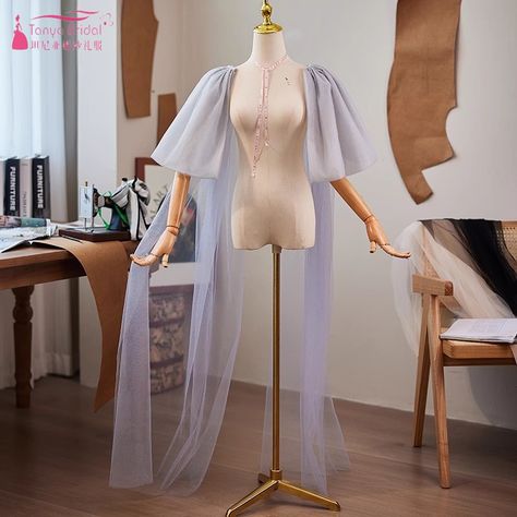 Light Lavender Wedding Cape Sleeves Detachable Elegant Party Sleeve Removable Tail Accessories Chic - AliExpress 320 Light Lavender Wedding, Wedding Cape, Light Lavender, Cape Sleeves, Lavender Wedding, Elegant Party, Formal Attire, Smart Shopping, Cape