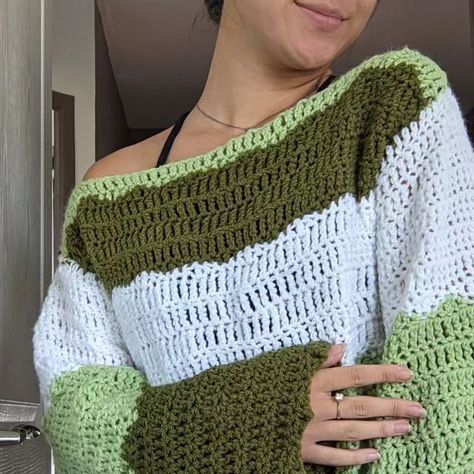 Loe Crochet 🧶🌷 | Wavy sweater 🍏💚🍵thank you @mrsmoonheaven for the inspiration 🥰 I tried my best!! 😭
#crochetersofinstagram #crochet #crochetaddict
#teamwork | Instagram Crochet Wavy Sweater, I Tried My Best, Teamwork, I Tried, Thank You, Crochet, Instagram