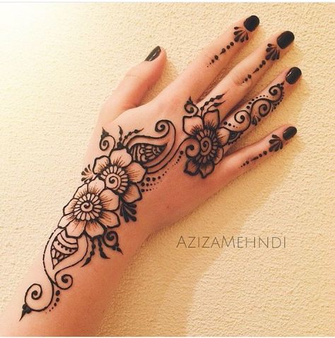 💕 Minimal Mehendi, Henne Tattoo, Jagua Henna, Henna Inspired Tattoos, Tato Henna, Finger Henna Designs, Henna Tattoo Hand, Henna Tattoo Designs Hand, Henna Art Designs