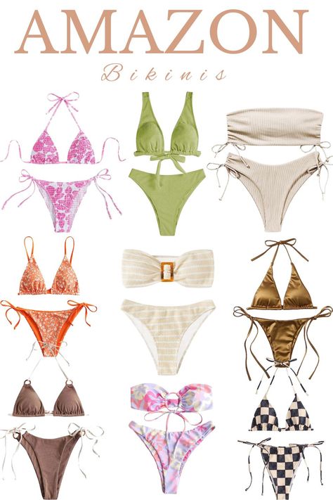 Affordable Bathing Suits, Where To Get Cute Cheap Bikinis, Best Bikinis On Amazon, Cute Cheap Bikinis, Affordable Swimsuit Brands, Cute Affordable Bikinis, Where To Buy Cheap Bikinis, Summer 2024 Trends Bikinis, Cute Summer Bikinis Aesthetic