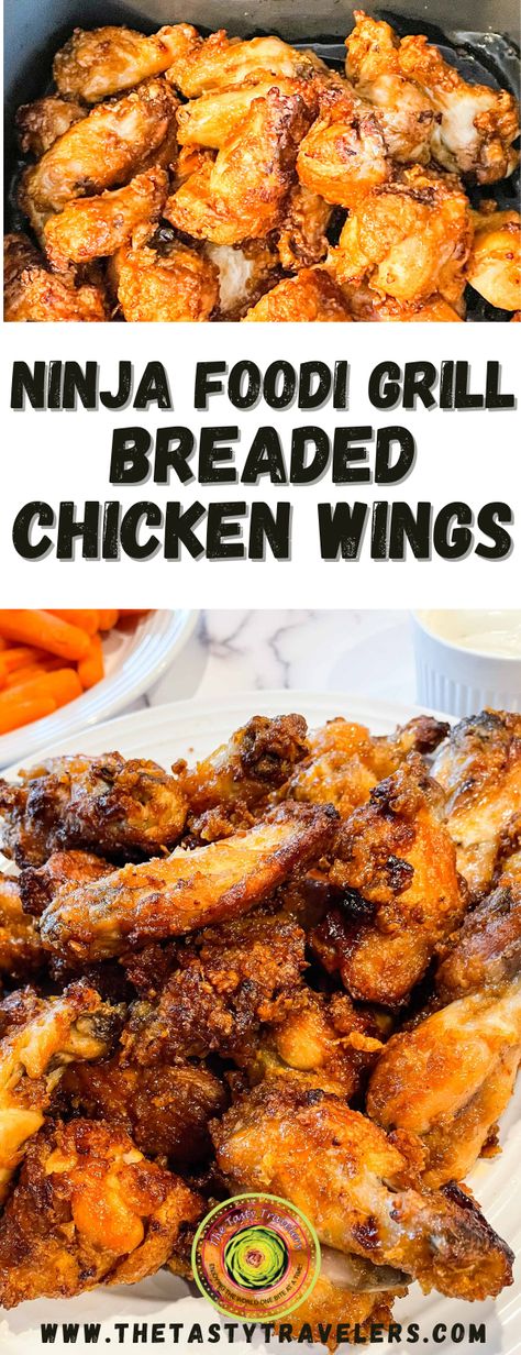 If you like Hooter's Wings.....you're sure to LOVE our version of Ninja Foodi Grill Breaded Chicken Wings using Hooter's famous breading! Check out the post for more details! Hooters Breading Recipe, Delicious Grill Recipes, Breaded Wings, Breaded Chicken Wings, Ninja Foodi Grill, Cooking Chicken Wings, Frozen Chicken Wings, Cooking Tricks, Grilled Chicken Wings