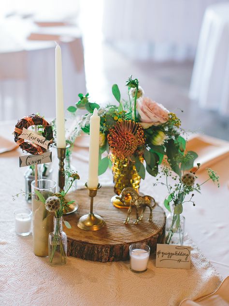 Bohemian Wedding Centerpieces, Taper Candle Centerpiece, Fall Wedding Reception Decorations, Bohemian Centerpieces, Taper Candles Wedding, Boho Centerpiece, Rustic Bohemian Wedding, Boho Wedding Centerpieces, Wedding Centerpiece Ideas