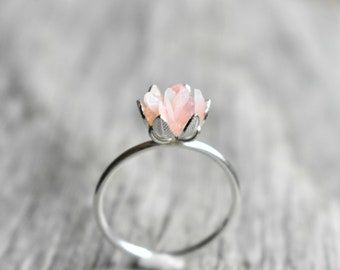 Pink Opal Jewelry, Unique Opal Ring, Fire Opal Jewelry, Lotus Flower Ring, Luxury Gifts For Women, Lotus Ring, Fire Opals Jewelry, Unique Opal, Opal Engagement Ring