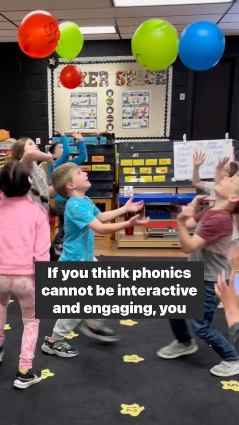 One of my favorite ways to increase engagement during #phonics time is to bring out balloons to help us review letter sounds and blend… | Instagram Letter Review Activities Kindergarten, Digraph Games First Grade, Fun Ways To Teach Phonics, Phonics Games First Grade, Blending Activities For Kindergarten, Cvc Games Kindergarten, Orton Gillingham Games, Phonics Games Kindergarten, Family Literacy Night Activities