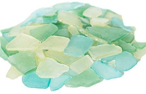 Amazon.com: Nautical Crush Trading Sea Glass | Green Yellow Aqua Sea Glass Mix | Assorted Sea Glass for Decoration and Craft TM: Home & Kitchen Sea Glass Green, Sea Glass Decor, Sand Dollar Ornament, Beach Wedding Decor, Nautical Themed Party, Garden Stepping Stones, Style Shabby Chic, Sea Glass Crafts, Beach Wedding Decorations