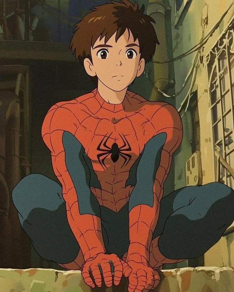 Pfp Cartoon Boy, Pfp Ideas Boy, Pfps Tiktok, Spider Man Anime, Icon Spiderman, Spiderman Pfp, Spiderman Anime, Spiderman Poses, Ghibli Artwork