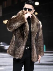 fur coat men in Men for sale | eBay Faux Fox Fur Coat, Fur Coat Men, Mens Fur Coat, Faux Coat, Casual Fashion Trends, Party Jackets, Mens Fur, Luxury Winter, Mink Coat