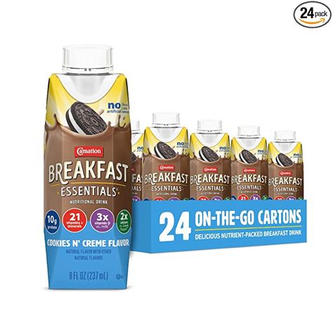 Carnation Breakfast Essentials, Premier Protein Shakes, Breakfast Essentials, Premier Protein, Ready To Drink, Nutrition Drinks, Breakfast Drink, Fiber Rich, Chocolate Packaging