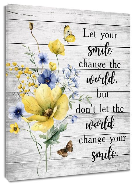 Living Room Blue And Yellow, Diy Canvas Art Quotes, Blue Flower Pictures, Grandkids Quotes, Corridor Office, Free Printable Artwork, Entrance Corridor, Bee Quotes, Wall Art Butterfly