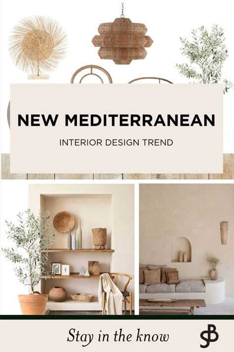 Modern Mediterranean Interior Trend Minimal Italian Interior, Modern Rustic Mediterranean, Natural Mediterranean Interior, Mediterranean Country Decor, Farmhouse Mediterranean Decor, Mediteran Interior Design, Mediterranean Decor Style, Accent Wall Mediterranean, Living Room Modern Mediterranean