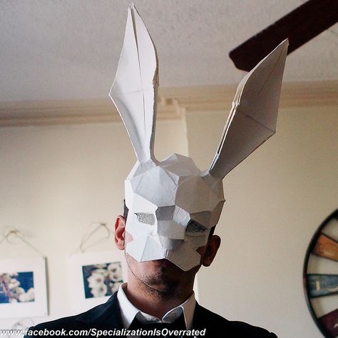 inFamous Second Son Origami Mask Darth Revan Mask, Son Video, Origami Mask, Rabbit Mask, Infamous Second Son, Bunny Mask, Katie May, Paper Mask, The Old Republic