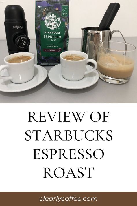 Review of Starbucks Espresso Roast Starbucks Protein, Starbucks Espresso, Coffee Review, Coffee Espresso, Roasts, Dark Roast, Starbucks Coffee, Espresso Coffee, I Tried