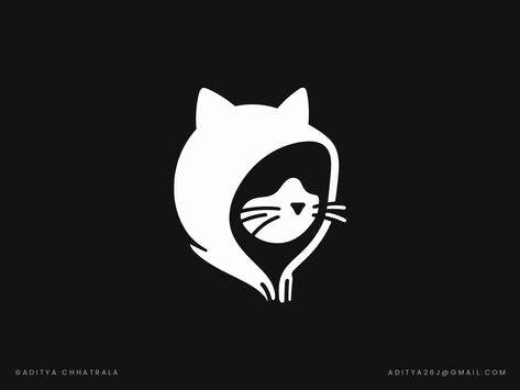 Hacker Cat - Logo Design by Aditya Chhatrala Logo Design Character, Cat Logo Ideas, Cat Logo Design Ideas, Cat Character Illustration, Logo Gato, Logo Real Madrid, Logo Chat, Hacker Logo, On Logo Design