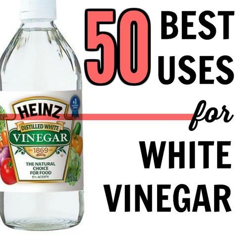 White vinegar is the frugal duct tape for the home. There are ways to use vinegar that I had never heard of! 50 Best Uses for White Vinegar... Uses For White Vinegar, White Vinegar Cleaning, Green Cleaning Recipes, Natural Cleaning Products Diy, Vinegar Uses, Vinegar Cleaning, Wine Vinegar, Distilled White Vinegar, Household Cleaning Tips