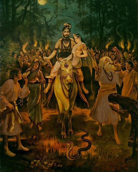 Raja Ravi Verma’s the iconic Indian artist oleograph In this oleograph, Ravi Varma portrays the Shiva along with the Mahadevi or divine… Shiva And Parvati, Ravi Varma, Lord Shiva Sketch, Shiva Sketch, Shiv Parvati, Shiva Shankara, Shri Radha, Krishna Avatar, Lord Wallpapers