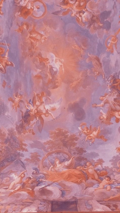 Coralessence Aesthetic Wallpaper, Vintage Feminine Aesthetic Wallpaper, Angelcore Wallpaper Iphone, Aphrodite Aesthetic Wallpaper Iphone, Aphrodite Phone Wallpaper, Angelcore Background, Coralessence Aesthetic, Pink Painting Wallpaper, Aphrodite Wallpaper Iphone