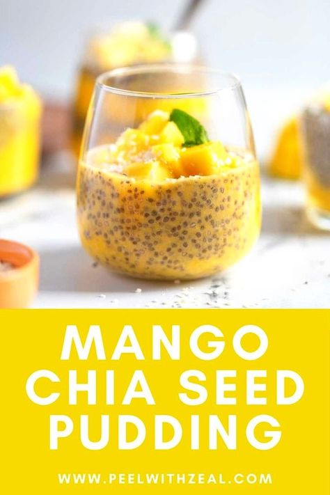 A healthy breakfast recipe that is gluten free and dairy free, and ideal for meal prep. Mango chia seed pudding has tropical flavors and can be made in advance. Perfect for meal prep! Caribbean Spices, Mango Chia Seed Pudding, Chia Pudding Breakfast, Mango Chia Pudding, Chia Pudding Recipe, Chia Seed Recipes Pudding, Non Dairy Milk, Mango Pudding, Prep Breakfast