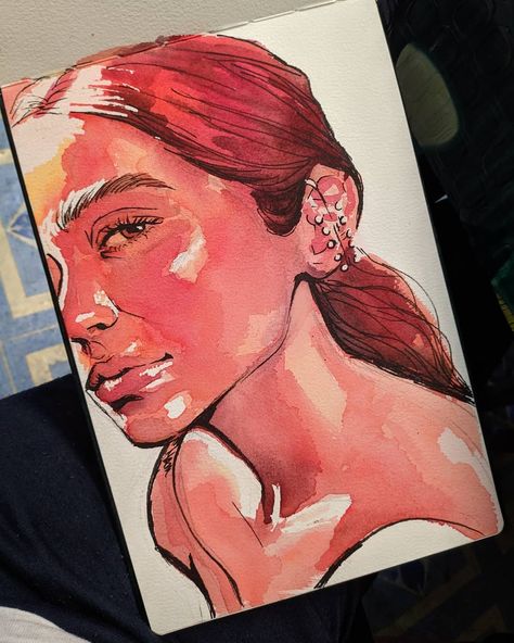 . . . . . . . #drawing #sketch #sketchbook #art #portrait #portraitdrawing #watercolor #whitenights #brushpen #artist #artistsoninstagram Studio Portrait Photography, Notebook Art, Drawing Websites, Small Canvas Art, Sketchbook Art, A Level Art, Art Portrait, Drawing Artwork, Watercolor Portraits