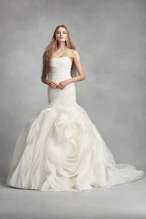 Vera Wang Wedding Dress, Wedding Dress Prices, Petite Wedding Dress, Vera Wang Wedding, Wedding Dress Organza, Wedding Dresses Vera Wang, Davids Bridal Wedding Dresses, White By Vera Wang, Gaun Fashion