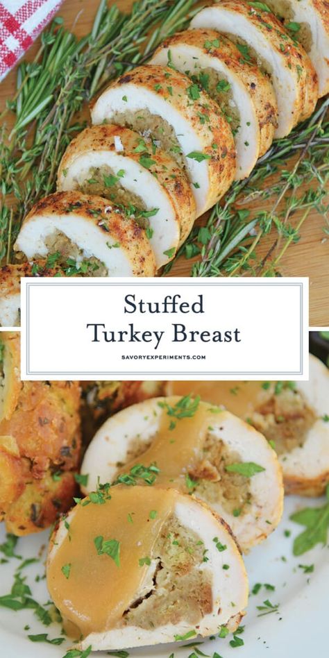 Stuffed Turkey Breast Recipes, Turkey Breast Recipes Oven, Cooking A Stuffed Turkey, Thanksgiving Turkey Breast, Turkey Rub Recipes, Stuffed Turkey Breast, Turkey Tenderloin Recipes, Turkey Rolls, Turkey Roulade