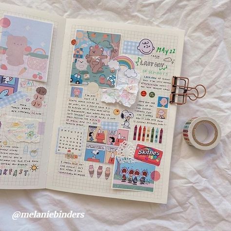 Rainbow journal for u! Feel free to be inspired! @melaniebinders . ♥ Bullet Journal Notes, Bullet Journal Aesthetic, Bullet Journal Design Ideas, Diary Ideas, Bullet Journal Themes, Bullet Journal Writing, Bullet Journal Lettering Ideas, Bullet Journal Art, Journal Themes