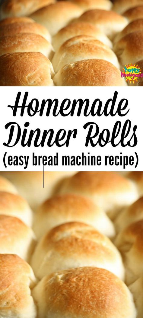 This Bread Machine Dinner Roll Recipe makes the best dinner rolls ever. They're so light and fluffy, you'll never buy store-bought again. #HappyHooligans #Recipes #BestRecipes #DinnerRolls #Buns #BreadMachine #Bread #Dough #PotLuckIdeas Bread Machine Rolls Recipes, Bread Machine Dinner Rolls, Best Dinner Rolls, Bread Machine Rolls, Bread Machine Recipes Sweet, Dinner Rolls Easy, Dinner Roll Recipe, Easy Bread Machine Recipes, Best Bread Machine