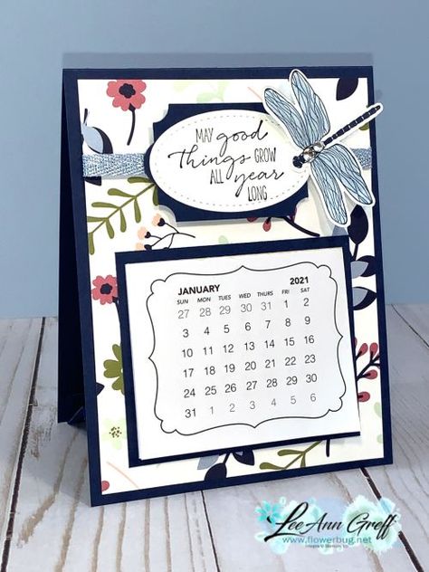 Quick & Easy Easel Calendar cards with video! Su Calendar Ideas, Calendar Cards Ideas, Stampin Up Calendar Ideas Easel Cards, Leeann Greff, Homemade Calendar, Diy Desk Calendar, Easel Calendar, Mini Desk Calendar, Calendar Cards