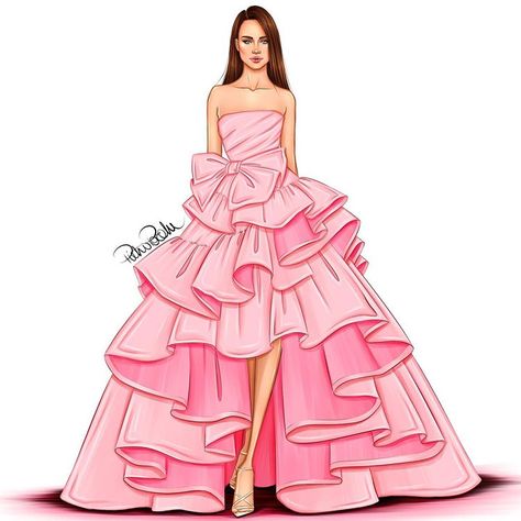 Pietro’s Fashion Illustration sur Instagram : Shades of Pink 💕 @oscardelarenta Had so much fun illustrating this one ✨ Pink Dress Drawing, Black Pink Dress, Neon Prom Dresses, Black And Pink Dress, Dress Illustration, Fashion Drawings, Dress Design Drawing, Fashion Illustration Sketches Dresses, Fashion Sketches Dresses