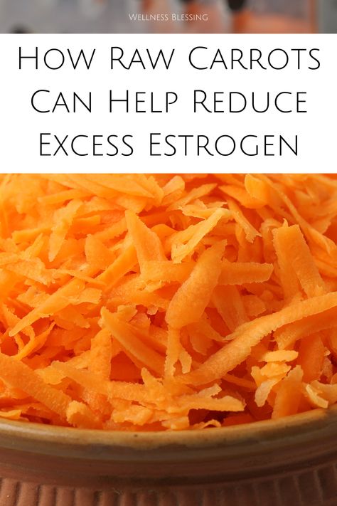 Raw grated carrot salad for hormone health. Estrogen Reducing Diet, Carrots And Estrogen, Excess Estrogen Diet, Hormone Carrot Salad, Raw Carrot Salad For Hormones, Carrot Salad For Hormones, Hormone Reset Diet Recipes, Raw Carrot Salad, Excess Estrogen