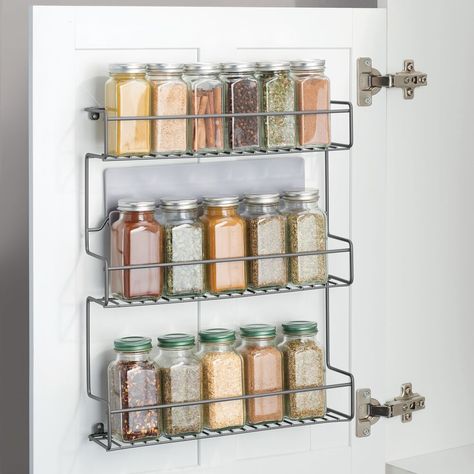 3 Tier Adhesive Wall Mount Kitchen Spice Rack Armoire D'angle, Wall Mounted Spice Rack, Fridge Shelves, Pantry Wall, Spice Shelf, Kitchen Spice Racks, Food Storage Organization, Best Kitchen Cabinets, Small Kitchen Organization