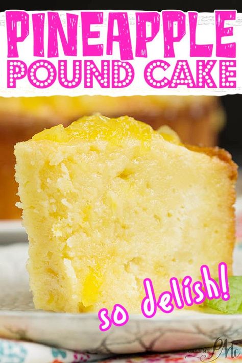 PINEAPPLE POUND CAKE RECIPE Pineapple Orange Bundt Cake, Homemade Pineapple Cake Recipe, Easy Pineapple Bundt Cake Recipes, Pineapple Crunch Cake, Cakes With Pineapple In It, Easy 7up Pound Cake Recipe, Pineapple Pound Cake With Cream Cheese Glaze, Southern Bundt Cake Recipes, Hawaiian Pound Cake