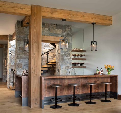 Mountain House Interior, Rustic Mountain Homes, Mountain Home Interiors, Modern Mountain House, Mountain Interiors, Modern Mountain Home, Mountain House Plans, Modern Mountain, Mountain House