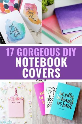 17 Gorgeous DIY Notebook Covers for School #backtoschool #diynotebook #diynotebookcover Diy Notebook Cover For School, Diy Notebook Cover, Diy Stationary, Notebook Cover Design, Diy School Supplies, Diy Notebook, Cute Notebooks, Diy Journal, Notebook Cover