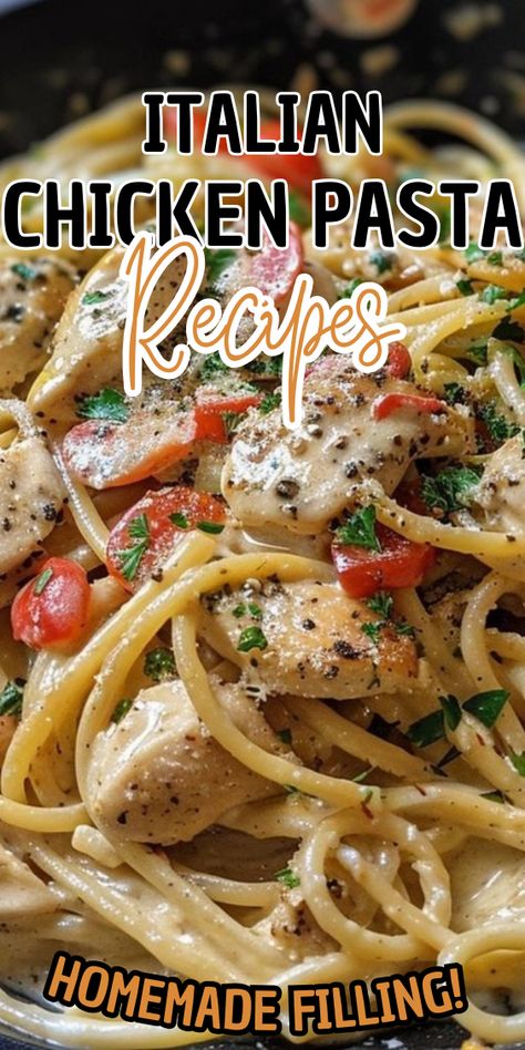 Best Chicken Pasta Dishes, Best Pasta Recipes With Chicken, Italian Chicken And Noodles, Chicken Pasta With Italian Dressing, Quick And Easy Chicken Pasta Recipes, Italian Chicken And Pasta Recipes, Sides To Go With Italian Chicken, Quick And Easy Italian Dinner Recipes, Italian Chicken Spaghetti Recipe