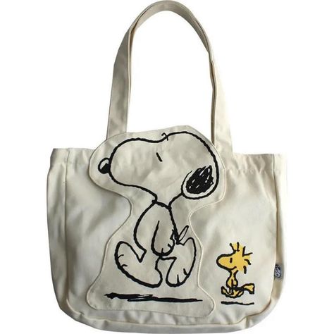 Snoopy and Woodstock tote bag Super cute and roomy... - Depop Snoopy Merch, Snoopy Clothes, Snoopy Tote Bag, Snoopy Bag, Painted Tote, Make Your Own Clothes, Girls Cartoon, Fun Crochet Projects, Cute Tote Bags