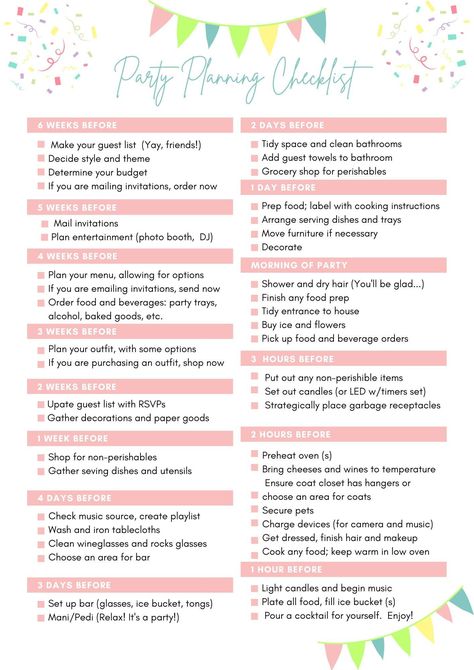 Planning a graduation party?  A birthday or holiday bash?  Try this handy checklist (and some of my favorite tips!) to keep your event planning running smoothly. Party Planner Checklist, Kids Birthday Party Planner, Birthday Party Planning Checklist, Event Planning Board, Party Rental Ideas, Birthday Party Checklist, Cookout Party, Planning List, Party Planning Checklist