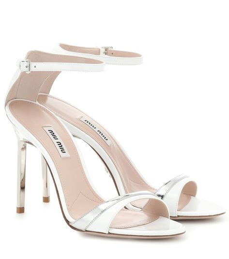 White Miu Miu Heels, Dinner Shoes, Miu Miu Heels, Simple Sandals, White High Heels, Perfect Desk, White Sandals, Espadrille Sandals, Suede Wedges