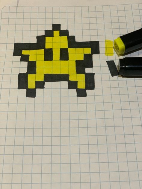 Mini Pixel Art, Square Drawing, Graph Paper Drawings, Pixel Art Tutorial, Easy Pixel Art, Pixel Drawing, Pix Art, Pixel Art Grid, Graph Paper Art