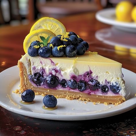 Lemon Blueberry Cheesecake - Recipes, Tasks & Tools Lemon Blueberry Cheesecake Cake, Blueberry Cheesecake Cake, Birthday Preparation, Cheesecake Ingredients, Peanut Butter Cup Cheesecake, Blueberry Cheesecake Recipe, Lemon Blueberry Cheesecake, Coconut Cake Recipe, Blueberry Lemon Cake