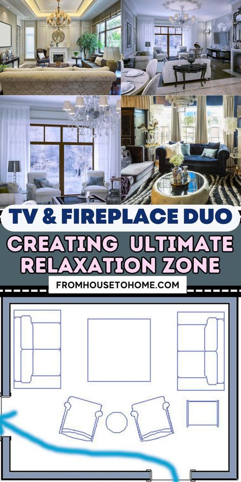 I have some serious living room furniture layout goals, so these living room furniture arrangement ideas with a TV, fireplace and sofas are coming in super handy. Definitely read these if you need help with your awkward living room layout with a fireplace in the corner. Who knew it was this easy to make your interior design look good? I'm so saving these home decor tips! Focal Point Living Room, How To Arrange Living Room, Arrange Living Room Furniture, Living Room Furniture Arrangement Ideas, Diy Glam Decor, Tv And Fireplace, Contemporary Family Rooms, Modern Home Office Ideas, Narrow Living