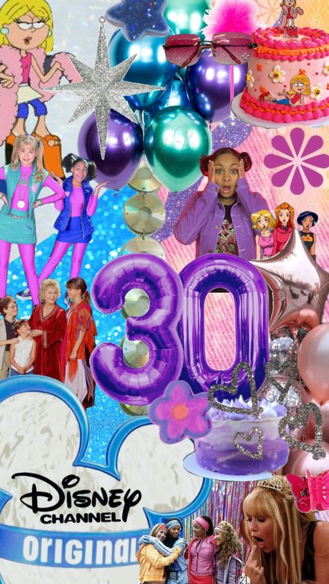 Disney Channel Original Birthday #30 #thirty #disneychannel Disney Channel Aesthetic, Birthday 30, Disney Channel Original, Pink Birthday Party, 28th Birthday, Y2k Party, 30th Bday, Lizzie Mcguire, 20th Birthday