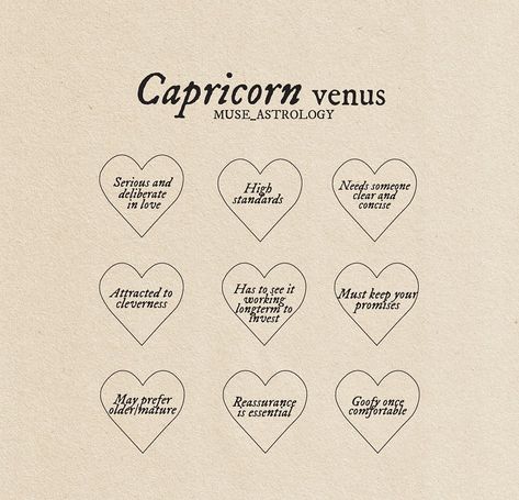 Muse Astrology on Instagram: “Anyone a Capricorn Venus? 🤍 #astrology #museastrology #zodiac #capricornvenus #venusincapricorn” Venus In Capricorn, Venus In Virgo, Venus In Aries, Venus In Libra, Venus In Pisces, Venus In Leo, Venus In Gemini, Capricorn Aesthetic, Venus Fashion