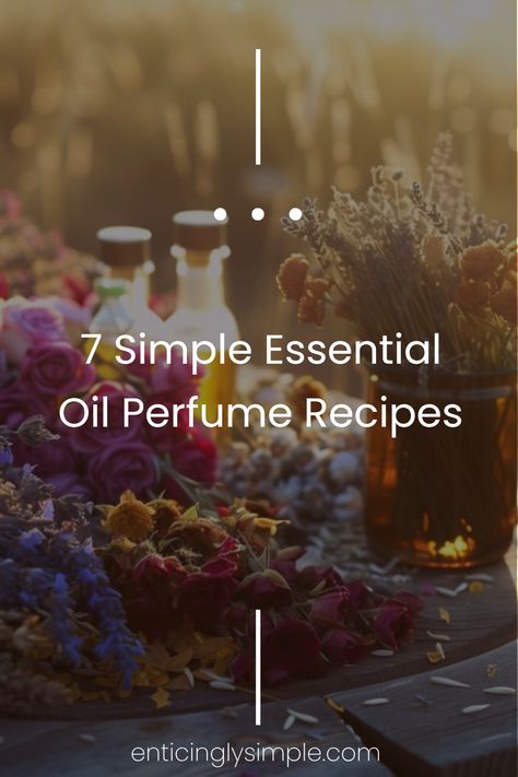 Looking to create your own signature scents? This detailed guide walks you through easy-to-follow steps for making both roll-on and sprayable essential oil perfumes at home. With 7 delightful recipes featuring fragrant flowers and invigorating essential oils, you'll enjoy crafting beautiful aromas that reflect your personality. Perfect for beginners and experienced DIYers alike, these blends will add a personal touch to your scent collection Make Essential Oils Diy, Essential Oil Blends For Perfume, How To Make Essential Oil Perfume, Homemade Essential Oil Perfume, Roll On Perfume Recipe, Making Perfume At Home, How To Make Perfume Oil, Essential Oil Perfume Blends Recipes, Honeysuckle Essential Oil Blend