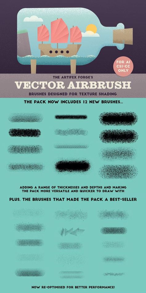 The Vector Airbrush - Shader Brushes for Adobe Illustrator #brushprocreate #brushesillustrator #photoshopbrushes #vectorbrushes #brushesinstagram #facebookbrushes #brushesdownload #brushesfree Adobe Illustrator Texture, Illustrator Brushes Free, Illustration Shading, Illustrator Textures, Adobe Brushes, Adobe Hacks, Adobe Illustrator Artwork, Adobe Illustrator Tips, Adobe Illustrator Brushes