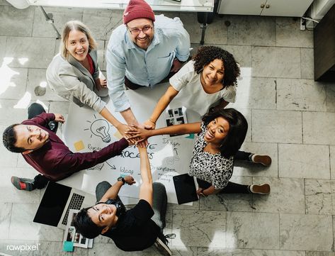 Happy team stacking hands on a creative ideas chart | premium image by rawpixel.com / McKinsey #picture #photography #inspiration #photo #art #business #businesswoman Team Photoshoot Ideas, Team Photoshoot, Group Photo Poses, Happy Employees, Team Photography, Work Pictures, Corporate Portrait, Business Photoshoot, Corporate Photography