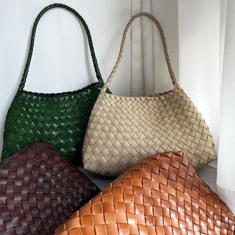 Handcrafted Woven Leather Tote Bag, Hand Woven Ladies HOBO Bag, Summer Holiday Bag - Etsy Woven Leather Tote, Woven Leather Bag, Vegan Leather Tote Bag, Leather Weekender Bag, Vegan Leather Tote, Holiday Bag, 2024 Style, Better Style, Bag Summer