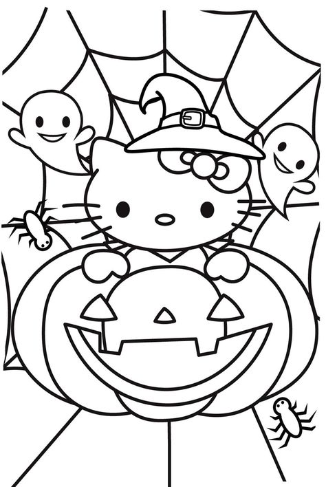 Coloring Pages Hello Kitty Halloween, Coloring Pages Pumpkins, Jack Skeleton Coloring Pages, Colouring Pages For Kids Halloween, Coloring Pages For Halloween, Coloring Pages Disney Characters, Hello Kitty Coloring Pages Halloween, Halloween Printable Coloring Pages, Coloring Pages Characters